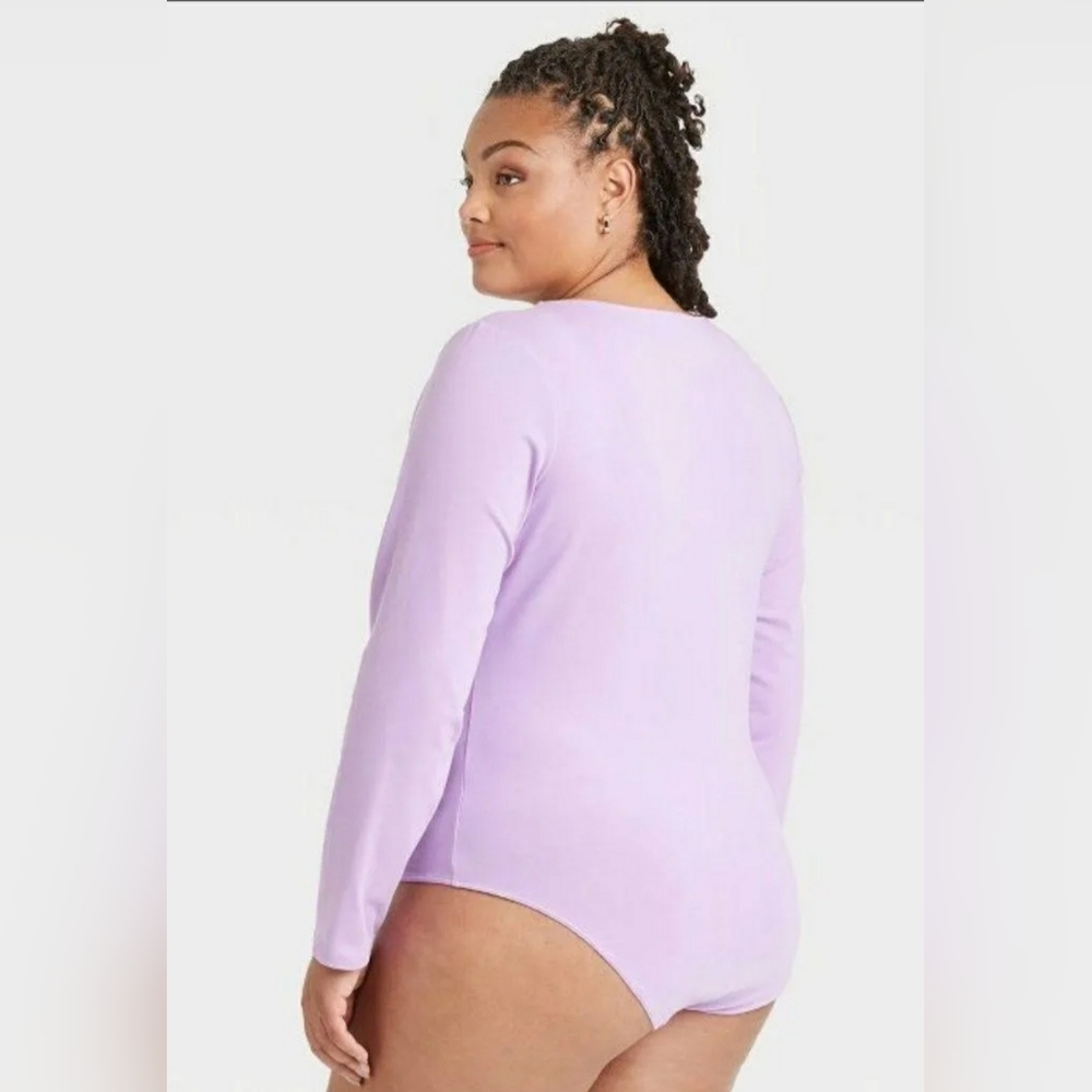 Ava & Viv Women's Bodysuit Long Sleeve Top Plus Size 4X NWT - Picture 5 of 6